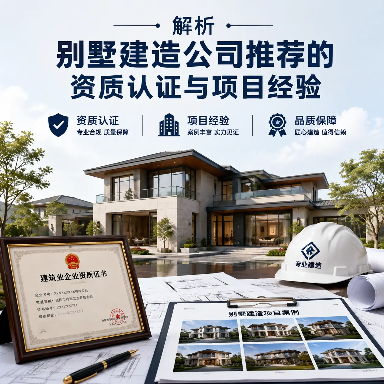 解析 罗甸 别墅建造公司推荐的资质认证与项目经验