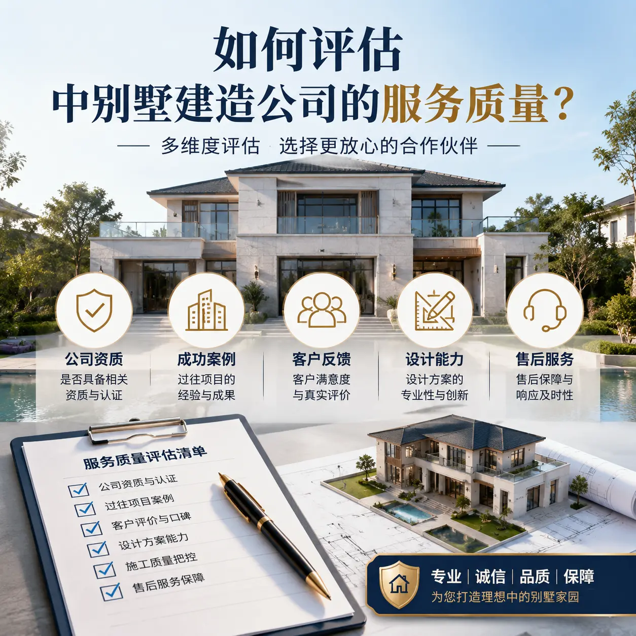 如何评估 罗甸 中别墅建造公司的服务质量？