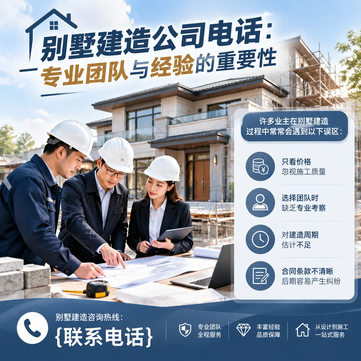 罗甸别墅建造公司电话:专业团队与经验的重要性